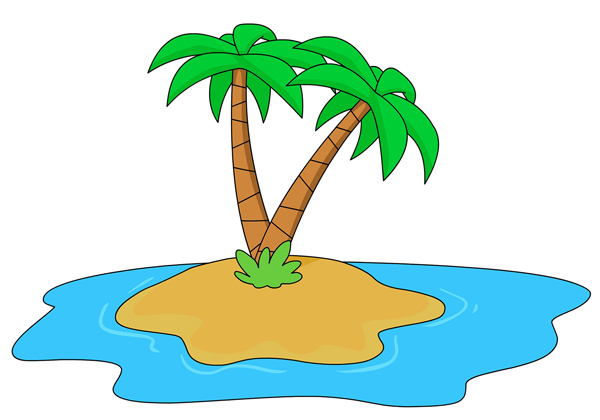 small island with palm tree | Out of His Mouth